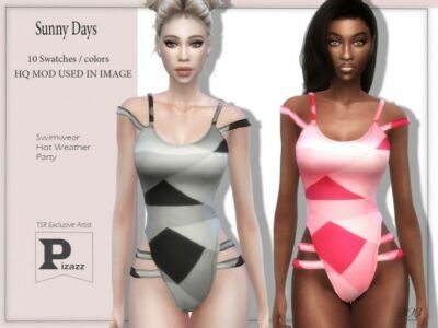 Sunny Days Swimsuit By Pizazz Sims 4 CC