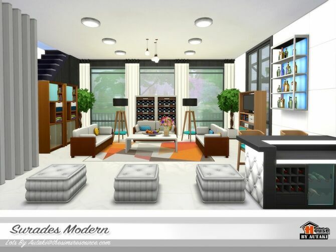 sims 4 cc surades modern house nocc by autaki 4