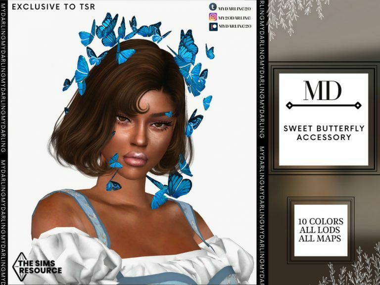 Sweet Butterfly Accessory By Mydarling20 Sims 4 CC