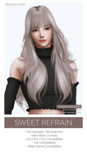 Sweet Refrain Hairstyle At Obsidian Sims Sims 4 CC