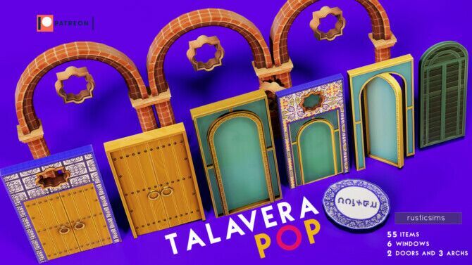 sims 4 cc talavera pop set at rustic sims 2