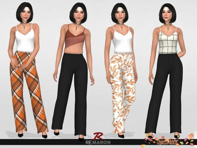 sims 4 cc autumn jumpsuits for women 01 by remaron 2