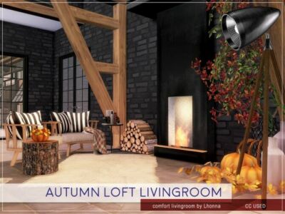 Autumn Loft Livingroom By Lhonna Sims 4 CC