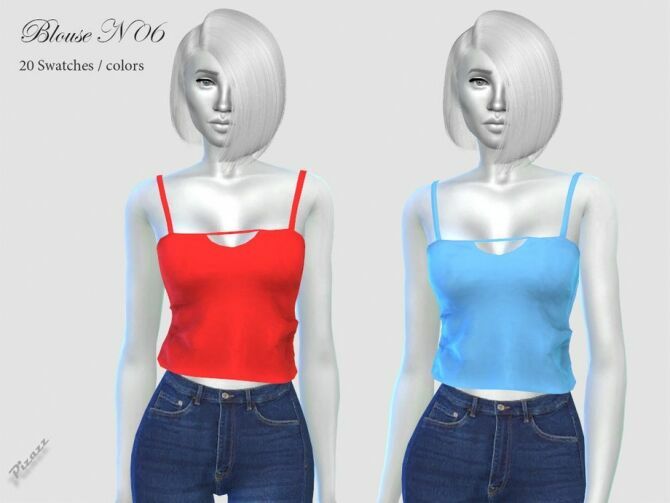 Blouse N 06 By Pizazz Sims 4 CC