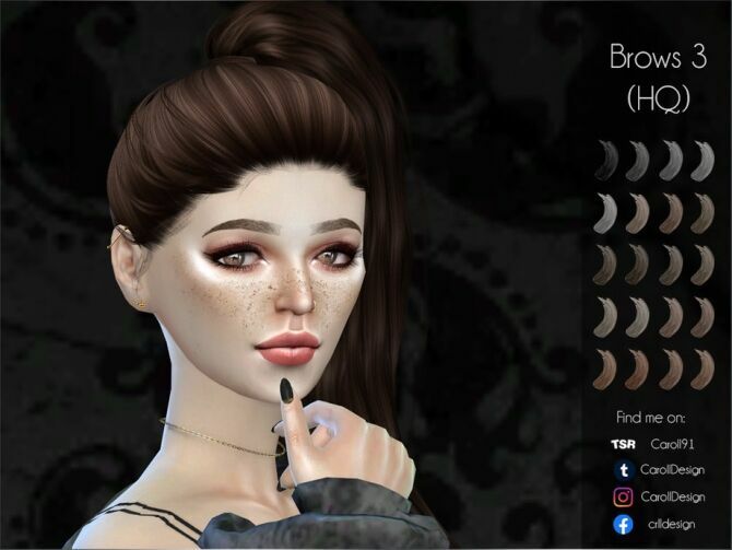 Brows 3 HQ By Caroll91 Sims 4 CC