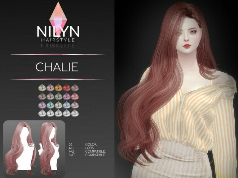 Chalie Hairstyle By Nilyn Sims 4 CC