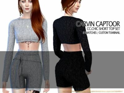 Chic Short TOP SET By Carvin Captoor Sims 4 CC