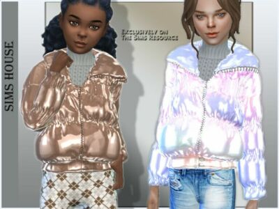 Children’s Holographic Jacket By Sims House Sims 4 CC