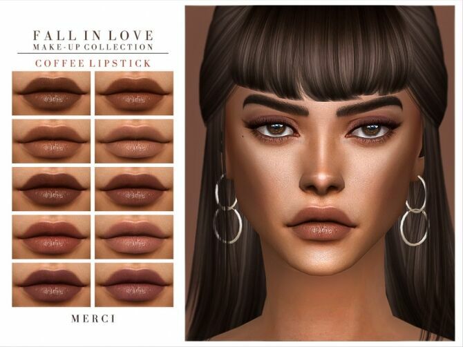 Coffee Lipstick By Merci Sims 4 CC