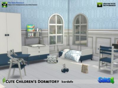 Cute Children’s Dormitory By Kardofe Sims 4 CC