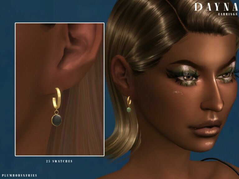 Dayna Earrings By Plumbobs N Fries Sims 4 CC