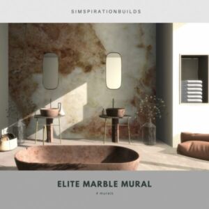 Elite Marble Mural At Simspiration Builds Sims 4 CC