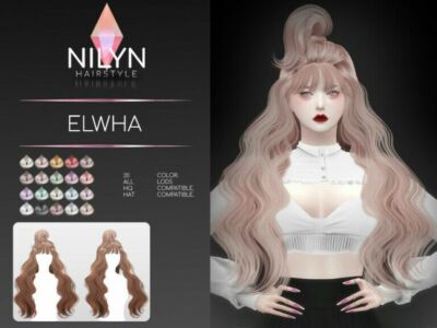 Elwha Hair By Nilyn Sims 4 CC