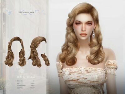 ER0326 – 1950S Curly Hair By Wingssims Sims 4 CC