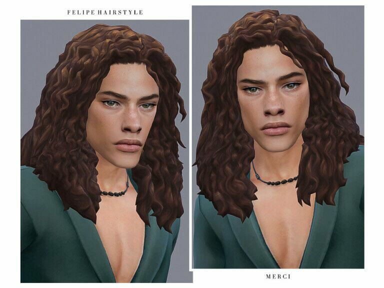 Felipe Hair By -Merci- Sims 4 CC