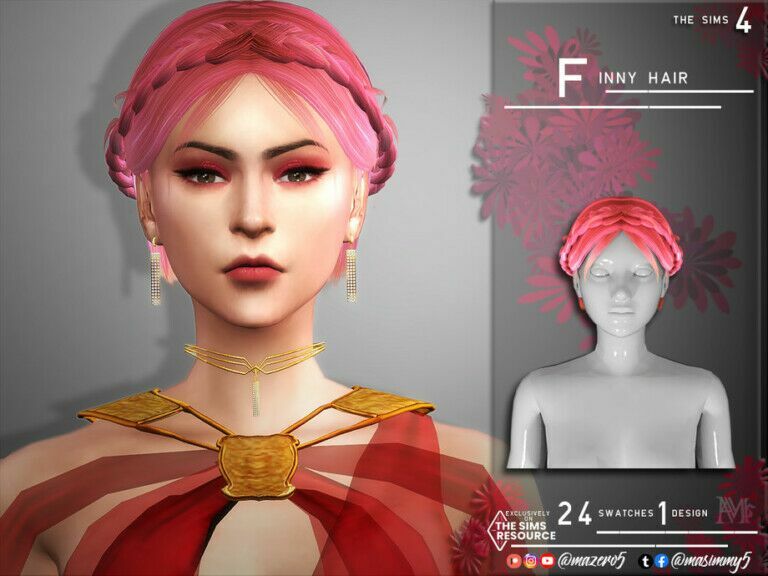 Finny Hair By Mazero5 Sims 4 CC