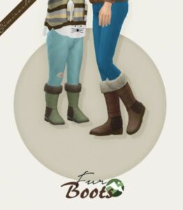 FUR Boots At Simiracle Sims 4 CC