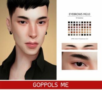 Gold M-Eyebrows G10 At Goppols ME Sims 4 CC