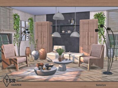 Harper Living Room Sims 4 CC