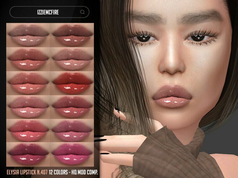 IMF Elysia Lipstick N.407 By Izziemcfire Sims 4 CC