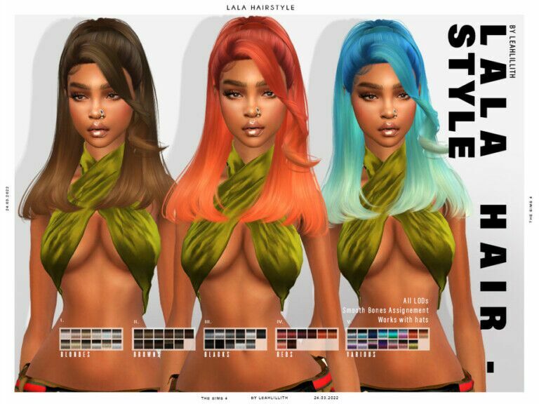 Lala Hair By Leah Lillith Sims 4 CC