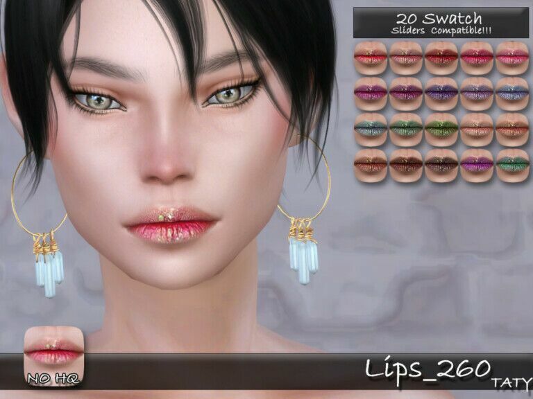 Lips 260 By Tatygagg Sims 4 CC