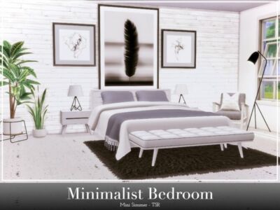 Minimalist Bedroom By Mini Simmer Sims 4 CC