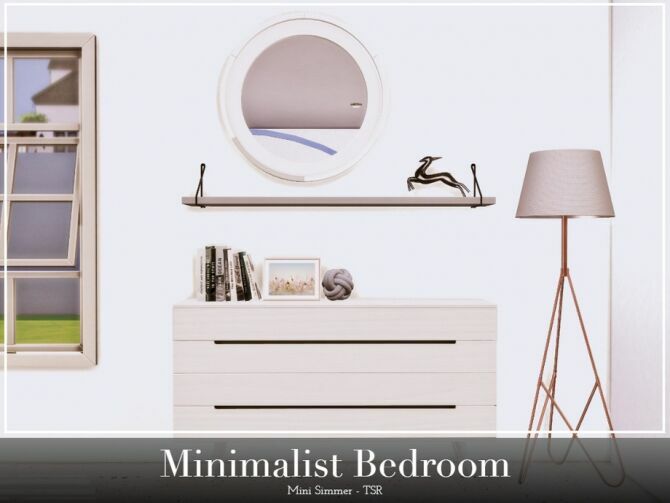 sims 4 cc minimalist bedroom by mini simmer 3