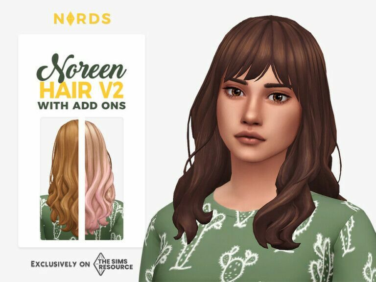 Noreen Hair V2 By Nords Sims 4 CC