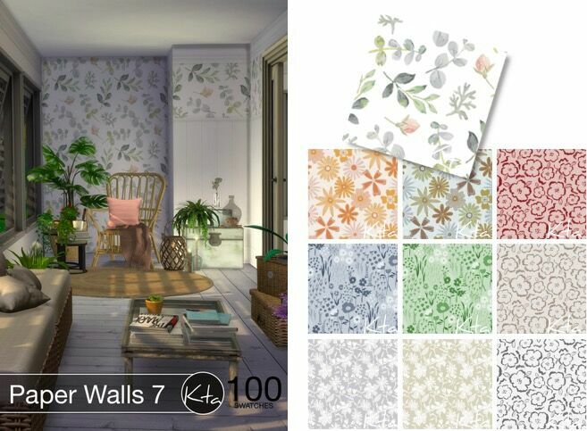 Paper Walls 7 At Ktasims Sims 4 CC