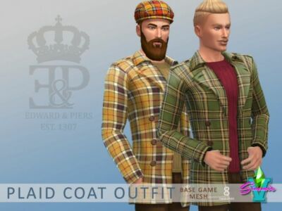 Plaid Coat Outfit By Simmiev Sims 4 CC