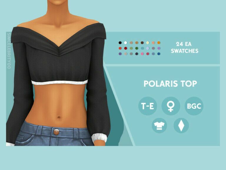 Polaris TOP By Simcelebrity00 Sims 4 CC