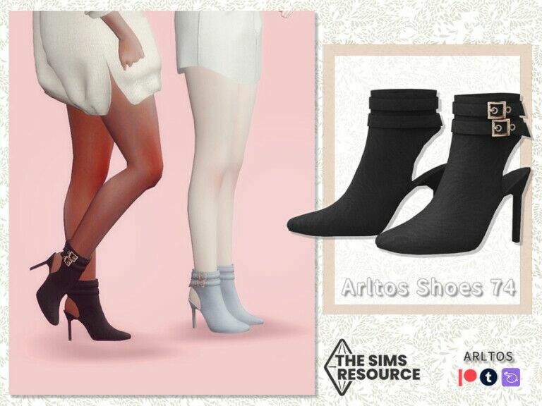 Slingback Boots 74 By Arltos Sims 4 CC