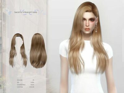 Smooth Straight Hair By Wingssims Sims 4 CC