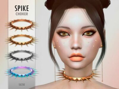 Spike Choker By Suzue Sims 4 CC