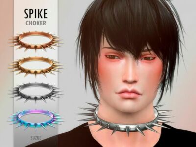 Spike Choker M By Suzue Sims 4 CC