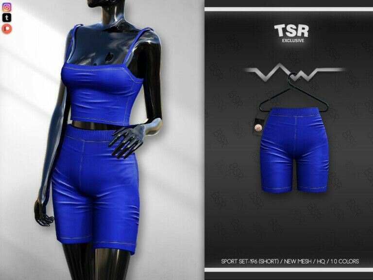 Sport SET-196 (Short) BD646 By Busra-Tr Sims 4 CC