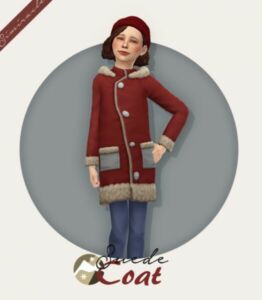 Suede Coat Kids Version At Simiracle Sims 4 CC