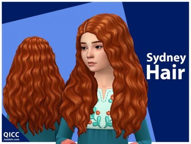 Sydney Hair For Girls By Qicc Sims 4 CC