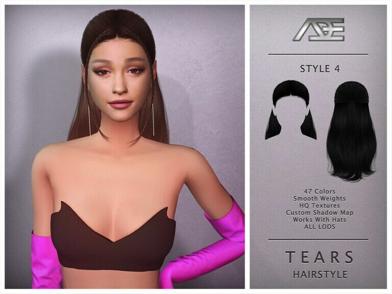 Tears Hair 4 By Ade_Darma Sims 4 CC