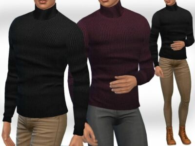 Turtleneck MEN Pullovers By Saliwa Sims 4 CC