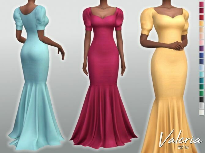 Valeria Dress By Sifix Sims 4 CC