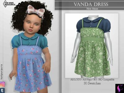 Vanda Dress By Katpurpura Sims 4 CC