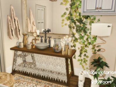 Village Victorian Bathroom By Genkaiharetsu Sims 4 CC