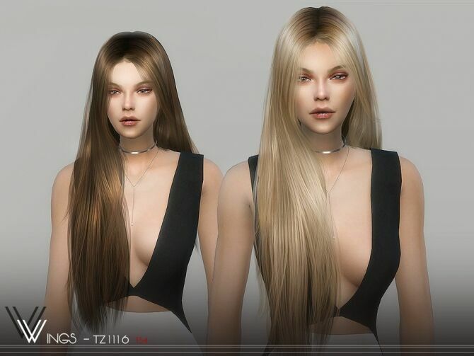 Wings-Tz1116 Hair By Wingssims Sims 4 CC