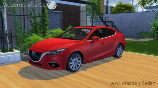 2014 Mazda 3 Sedan At Modern Crafter CC Sims 4 CC