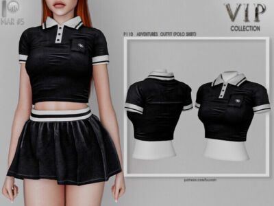 Adventures Outfit (Shirt) P110 By Busra-Tr Sims 4 CC
