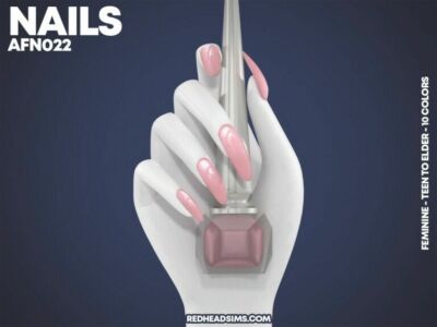 AF Nails N022 At Redheadsims Sims 4 CC