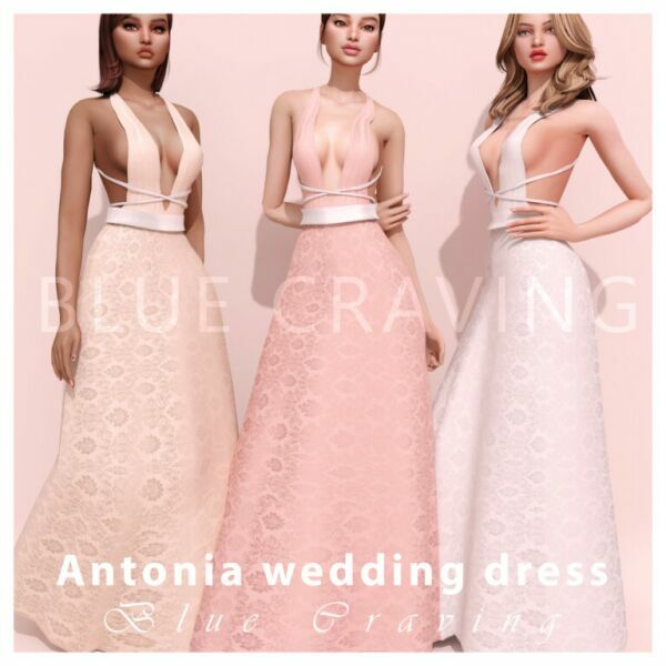 Antonia Dress At Blue Craving Sims 4 CC