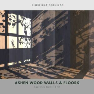 Ashen Wood Walls And Floors At Simspiration Builds Sims 4 CC